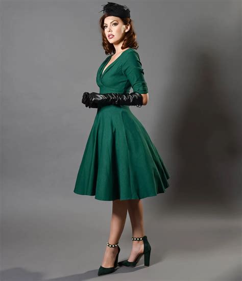 antique green dress