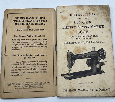 antique singer sewing machine manuals Doc