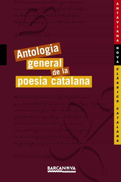 antologia general de la poesia catalana molc les millors obres de la Doc
