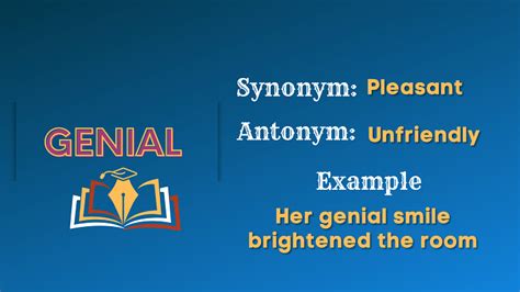 antonyms of genial