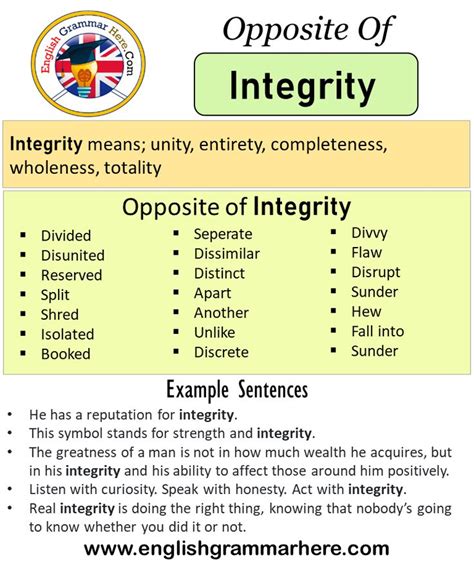 antonyms of integrity