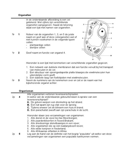 antwoorden d toets biologie voor jou vwo 4 thema 4 Doc