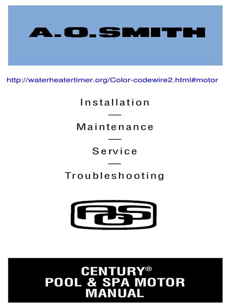 ao smith motor troubleshooting pdf PDF