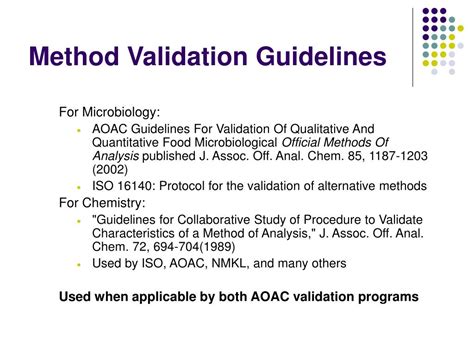 aoac guide method validation Doc