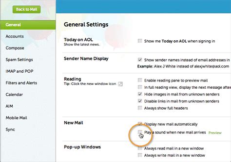 aol mail mobile settings PDF