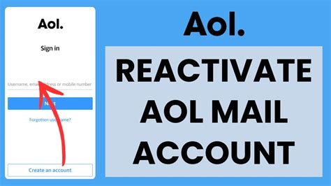 aol mail reactivate account Doc