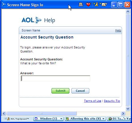 aol mail security question Epub