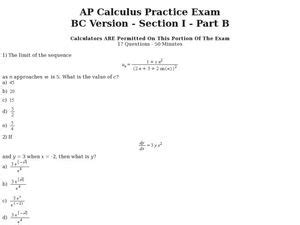 ap bc calc multiple choice