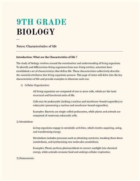 ap biology 9th grade