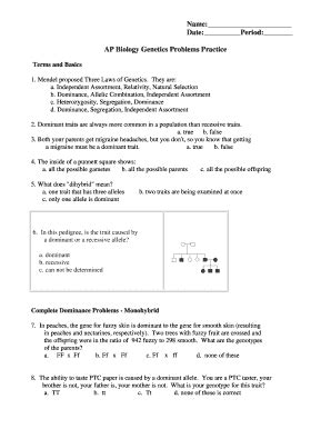 ap biology genetics problems answer key Kindle Editon