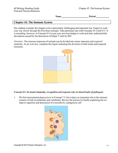 ap biology holtzclaw reading guides chapter 43 Doc