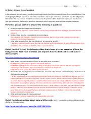 ap biology immune system webquest answers Doc