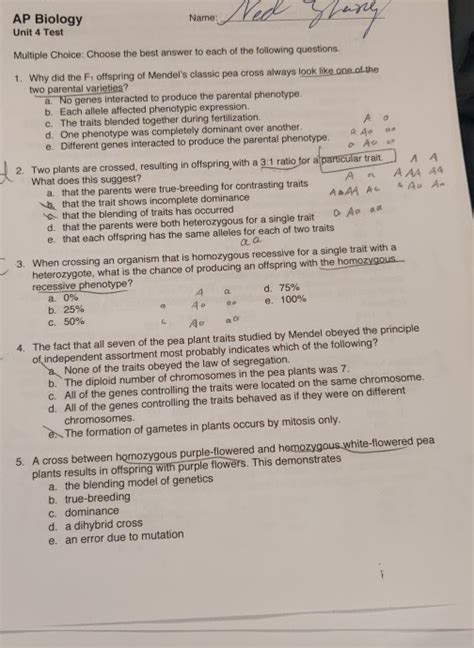 ap biology model test 1 answer key Doc