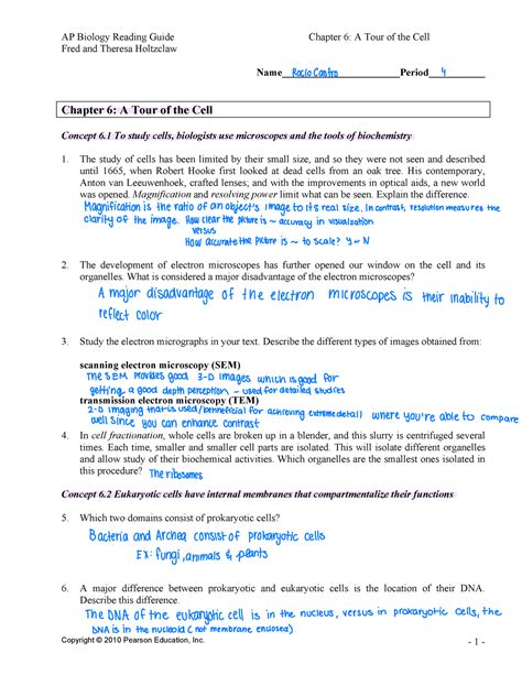 ap biology reading guide fred theresa holtzclaw answer key PDF