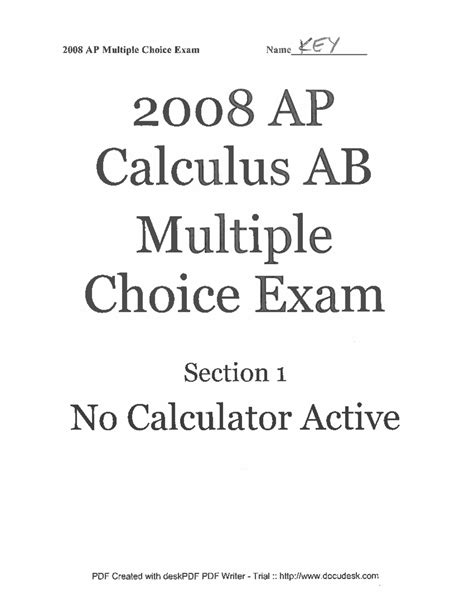 ap calculus 2008 answers Reader