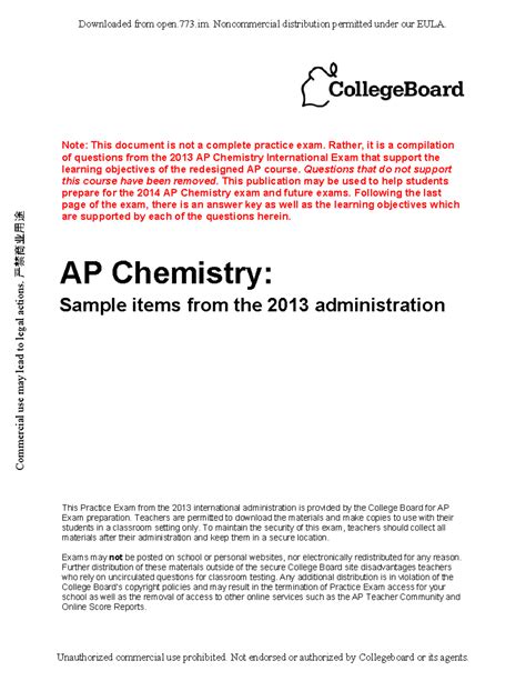 ap chem 2013 answers Doc