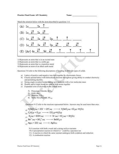 ap chem exam 2024
