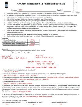 ap chem titration lab answers Doc