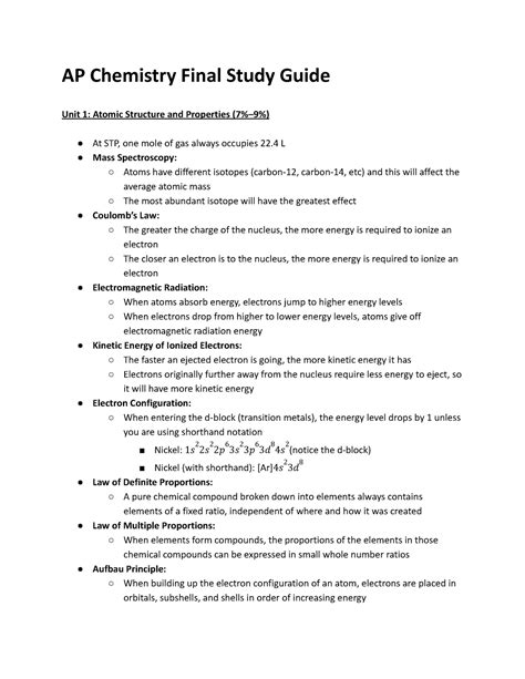 ap chemistry study guide Kindle Editon