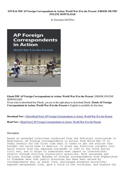 ap foreign correspondents action present ebook Reader