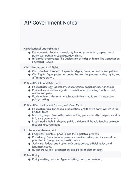 ap gov notes