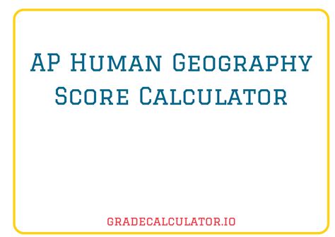 ap human geo calculator
