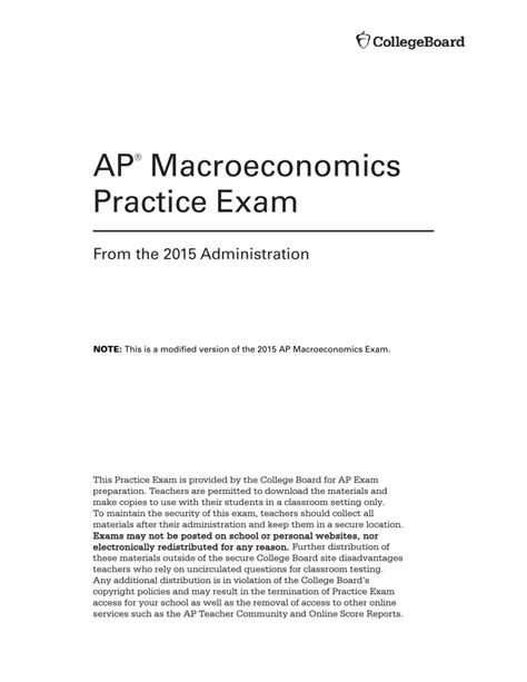 ap macroeconomics college board multiple choice Doc