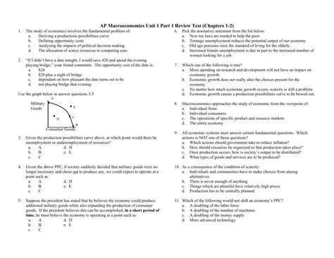 ap macroeconomics unit 1 test answers Reader