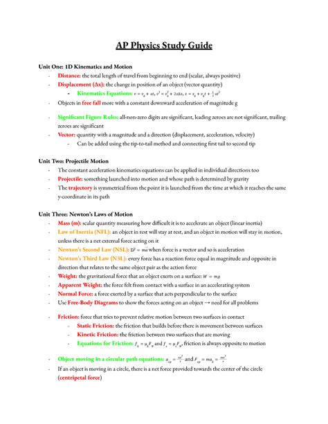 ap physics b study guide PDF