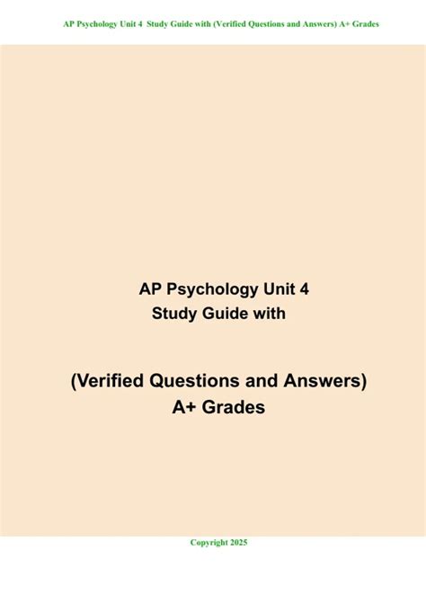 ap psychology chapter 4 study guide answers Doc