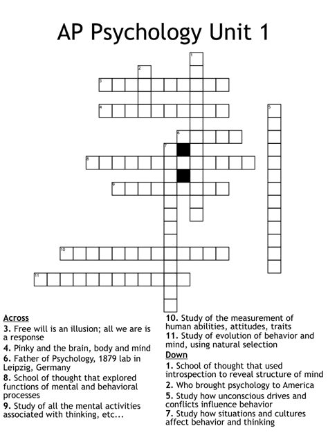 ap psychology crossword puzzle answers Epub