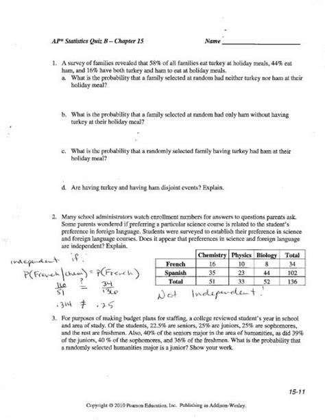 ap statistics chapter 15 answers PDF