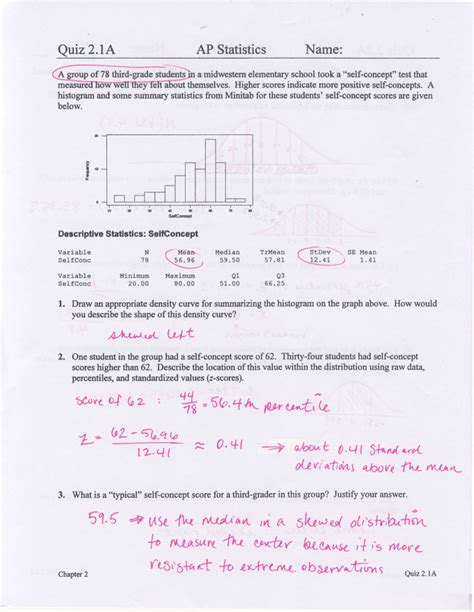 ap statistics chapter 2c test answers Kindle Editon