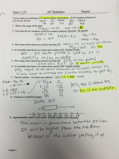 ap statistics practice examination 1 answer key Doc