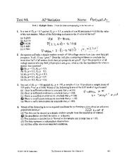 ap statistics test 3a answer key Reader