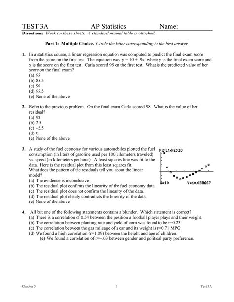 ap statistics test 3a answers Epub