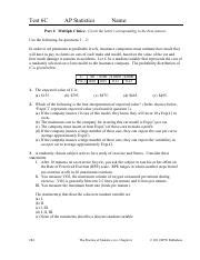 ap statistics test 6c answer key Doc