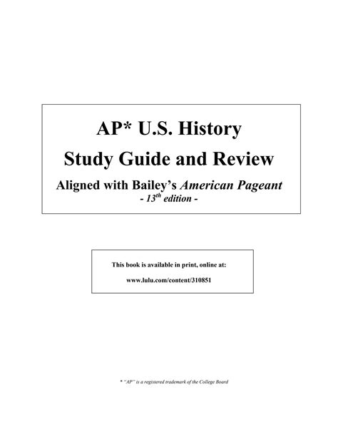 ap us study guide