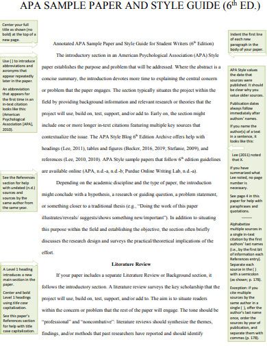apa 6th edition example research paper PDF