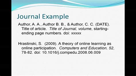 apa format citation 6th edition youtube Epub