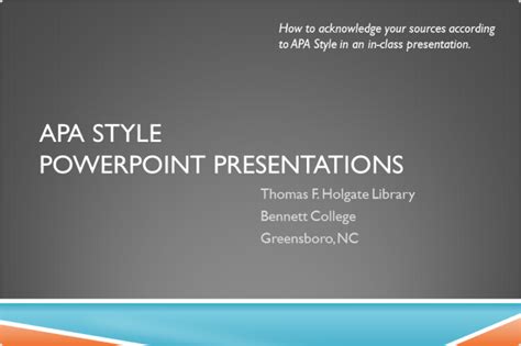 apa guide for powerpoint presentations Doc