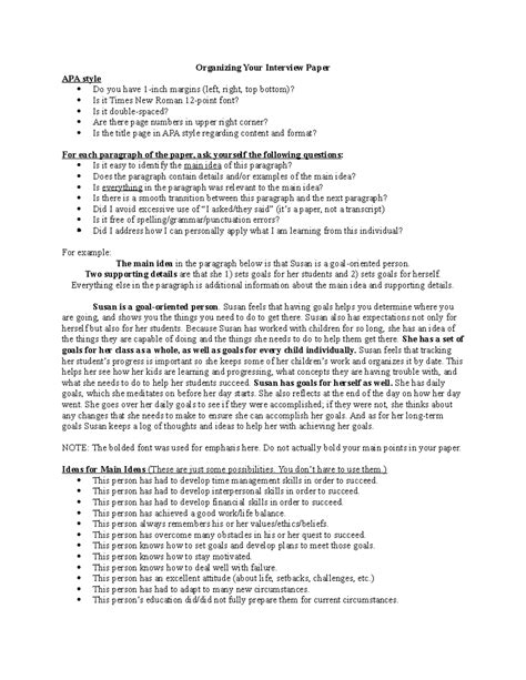 apa interview paper sample PDF