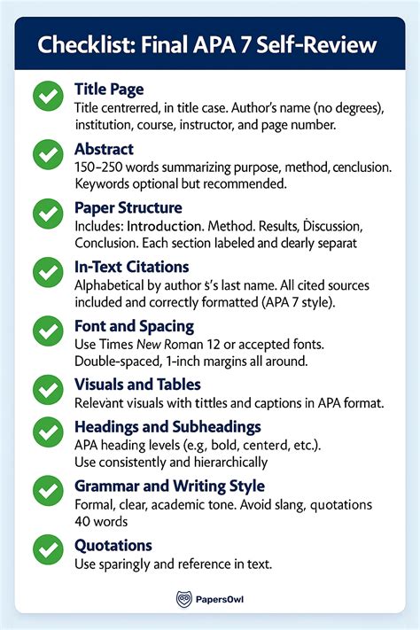 apa research paper checklist Doc