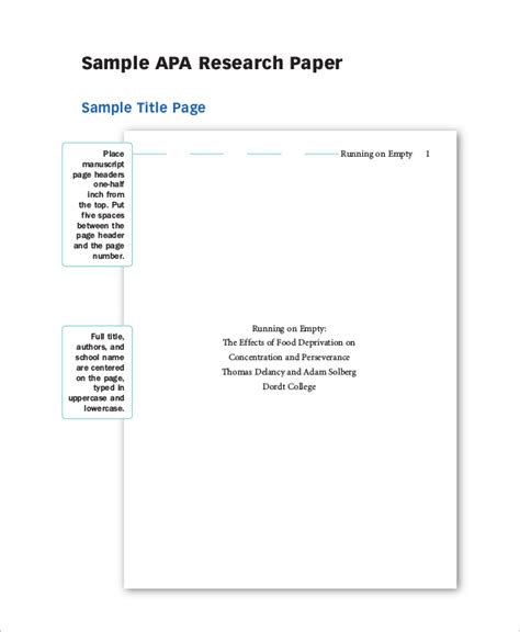 apa research paper template 2012 Doc