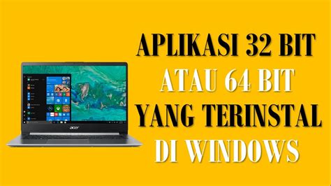 apakah laptop 32 bet bisa menjadi 64 bet