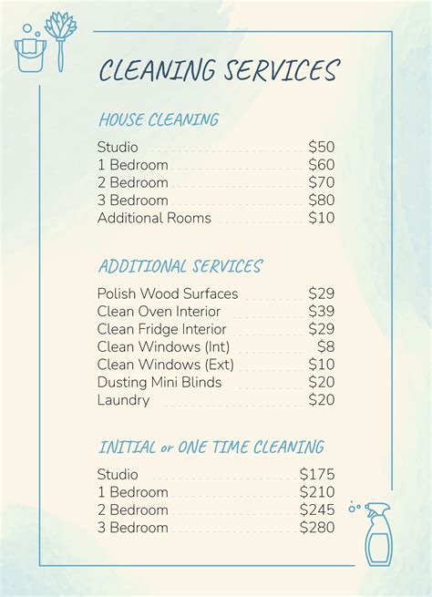apartment turnover cleaning prices PDF