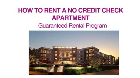 apartments without credit check near me