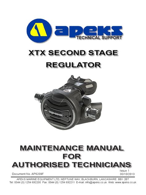 apeks xtx 50 service manual Reader