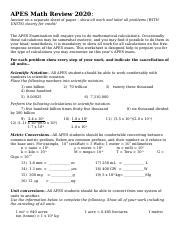 apes mathematics review answers with work Kindle Editon