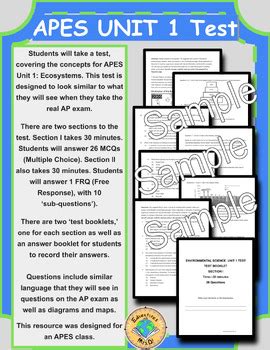 apes unit 1 test answers PDF